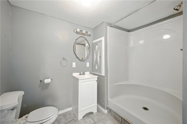 77 W Park Ave, Hubbard, OH 44425 - bathroom with tile patterned flooring, vanity, and a shower