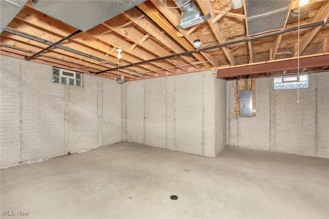 101 Stonegate Cir, Seven Hills, OH 44131 - basement featuring electric panel and brick wall
