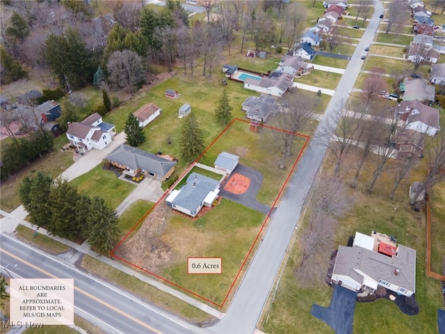 6470 Duncan Dr, Poland, OH 44514 - aerial view of residential area with property boundaries highlighted