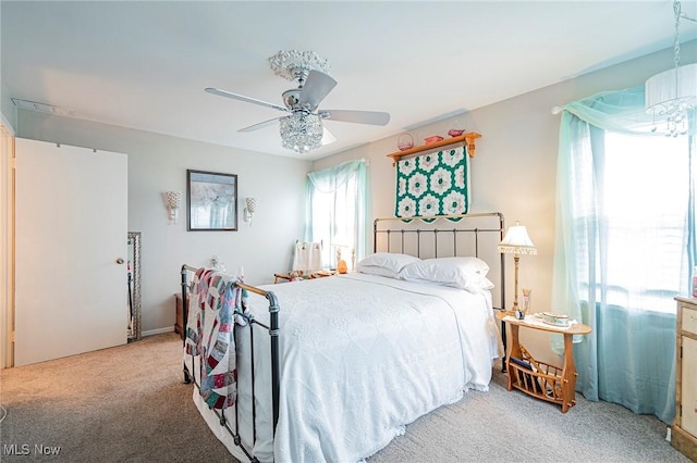 6470 Duncan Dr, Poland, OH 44514 - bedroom featuring light colored carpet and ceiling fan