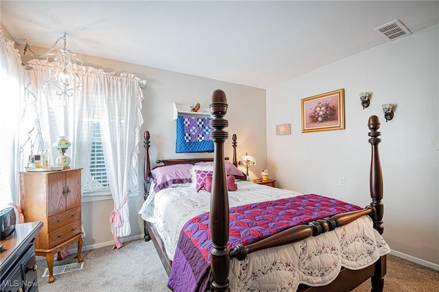 6470 Duncan Dr, Poland, OH 44514 - bedroom featuring carpet and a chandelier