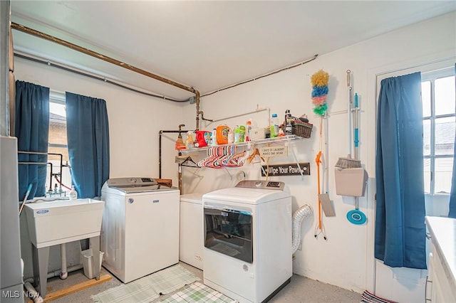 6470 Duncan Dr, Poland, OH 44514 - washroom with independent washer and dryer and healthy amount of natural light
