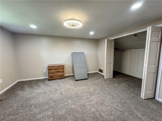38 Lake Dr, Parkersburg, WV 26104 - unfurnished bedroom featuring carpet flooring, a closet, and recessed lighting