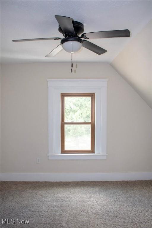 2951 Toledo Ave, Lorain, OH 44055 - bonus room with carpet floors, ceiling fan, and vaulted ceiling