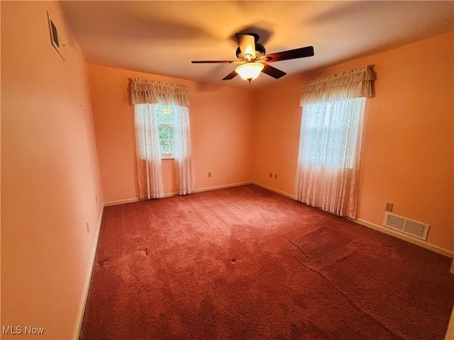 224 N Hills Dr, Parkersburg, WV 26104 - unfurnished room with a ceiling fan and carpet