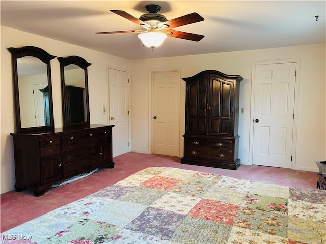 224 N Hills Dr, Parkersburg, WV 26104 - carpeted bedroom featuring a ceiling fan and baseboards