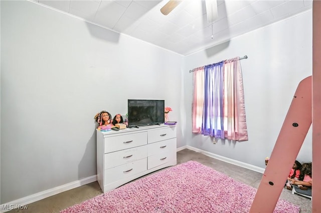 565 12th St, Campbell, OH 44405 - bedroom with baseboards and a ceiling fan
