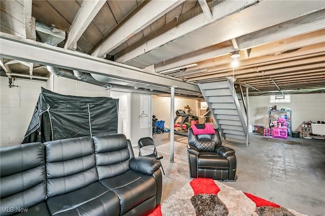565 12th St, Campbell, OH 44405 - below grade area featuring stairs