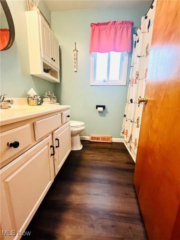 91070 Kilgore Ridge Rd, Scio, OH 43988 - bathroom featuring vanity, wood finished floors, and a shower with curtain