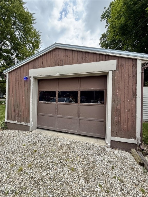 7 W Main St, Savannah, OH 44874 - detached garage with gravel driveway
