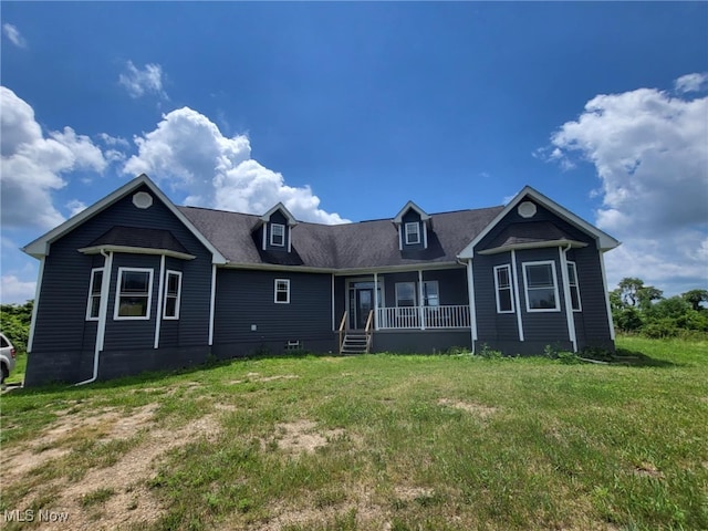54856 Winding Hill Rd, Bellaire, OH 43906 - view of front of house featuring a porch and a front lawn