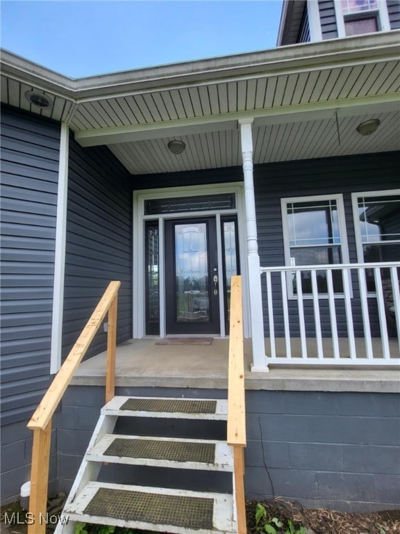 54856 Winding Hill Rd, Bellaire, OH 43906 - property entrance with covered porch