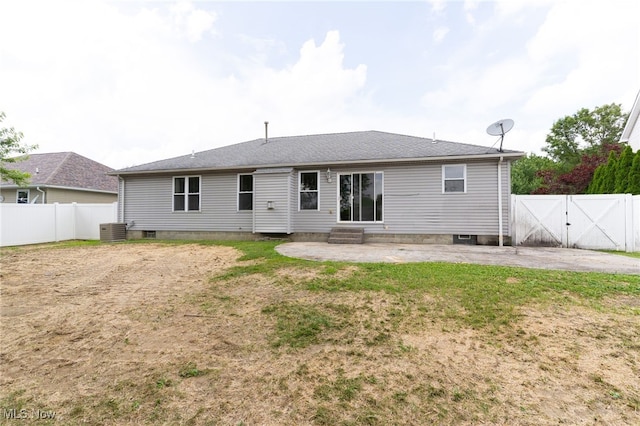 313 Crimson Cir, Campbell, OH 44405 - back of house with a patio area, a gate, entry steps, and a fenced backyard