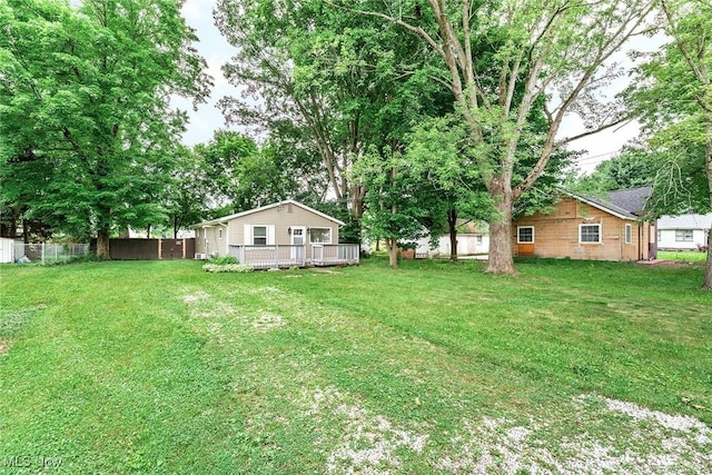 929 Moneta Ave, Aurora, OH 44202 - view of yard with a wooden deck