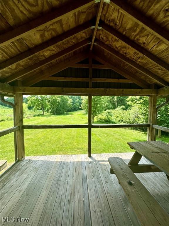 1917 Township Road 26, Killbuck, OH 44637 - wooden terrace with a yard