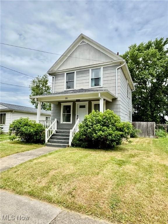 391 Cornell St, Akron, OH 44310 - view of front facade featuring covered porch