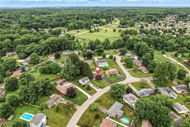 4477 S Warwick Dr, Canfield, OH 44406 - aerial overview of property's location featuring a forest