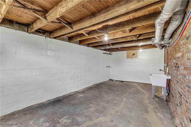 13050 Diagonal Rd, Salem, OH 44460 - unfinished basement featuring concrete block wall