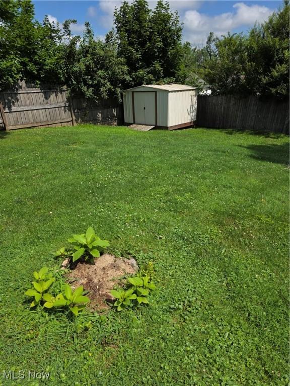 302 High St, Woodsfield, OH 43793 - fenced backyard featuring a storage shed