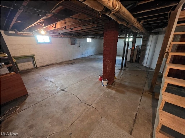 302 High St, Woodsfield, OH 43793 - below grade area featuring electric panel