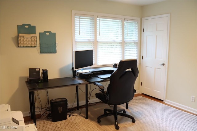 812 Spring Water Dr, Akron, OH 44333 - home office featuring baseboards and wood finished floors