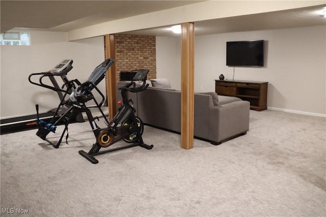 812 Spring Water Dr, Akron, OH 44333 - exercise room featuring carpet flooring