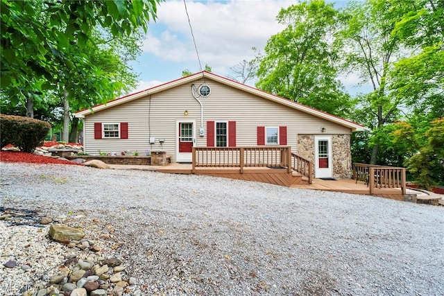 7235 Spillway Rd, Lisbon, OH 44408 - view of front of home featuring a deck