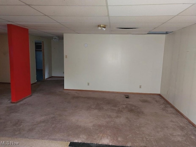 4985 State Route 213, Toronto, OH 43964 - unfurnished room with a drop ceiling and carpet floors