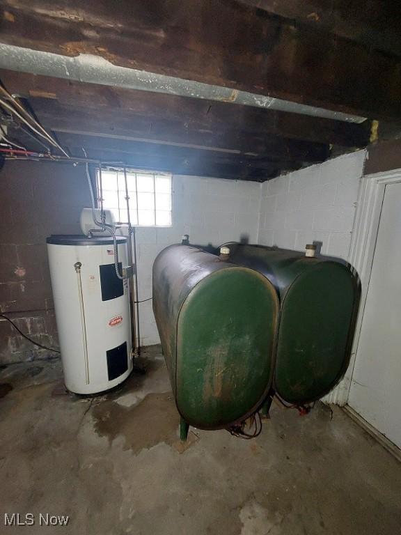 4985 State Route 213, Toronto, OH 43964 - basement with water heater and oil tank