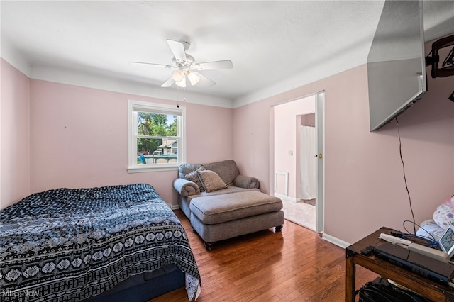 34765 Roberts Rd, Eastlake, OH 44095 - bedroom with wood finished floors and a ceiling fan