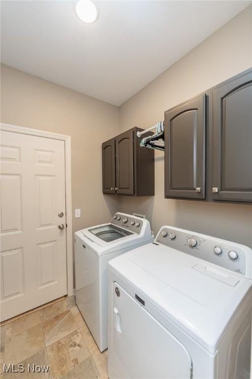 100 Hartford Ct, Broadview Heights, OH 44147 - washroom with washer and dryer and cabinet space