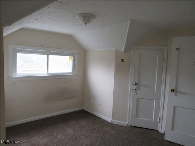 3298 E 143rd St, Cleveland, OH 44120 - bonus room with lofted ceiling, carpet, and a textured ceiling