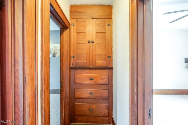 516 Floyd St, Akron, OH 44310 - hallway with carpet and baseboards