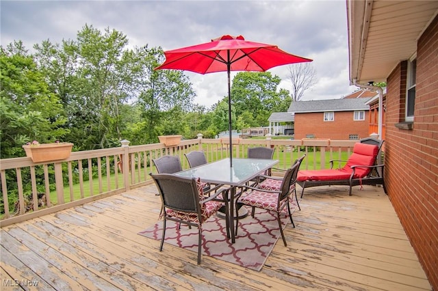 1333 Overlook Dr, Weirton, WV 26062 - wooden deck with outdoor dining area