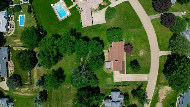 1141 Las Olas Blvd NW, North Canton, OH 44720 - aerial overview of property's location with a pool area