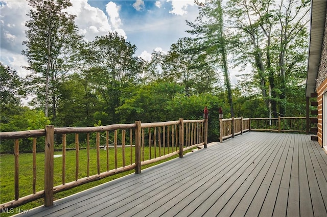 4278 Newbury Rd, Little Hocking, OH 45742 - wooden deck with a lawn