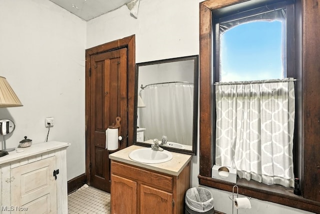 7298 Akron Rd, Sterling, OH 44276 - full bathroom with vanity and curtained shower