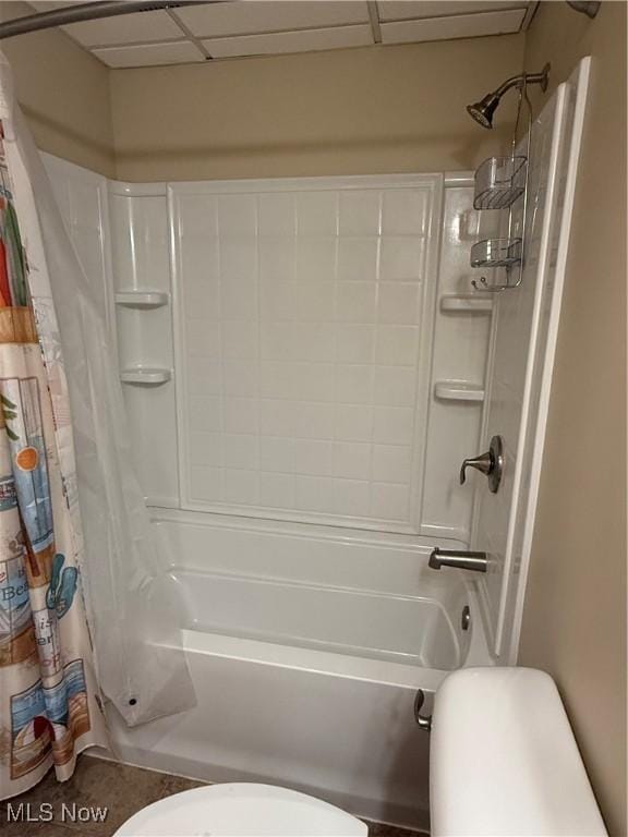 2650 W Buckhorn Dr Unit 823, Millersburg, OH 44654 - bathroom with toilet and shower / bath combination with curtain