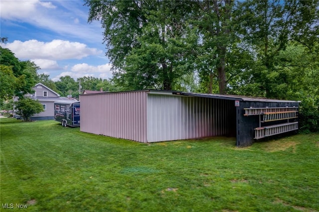 208 Clark St, Berea, OH 44017 - view of pole building featuring a lawn