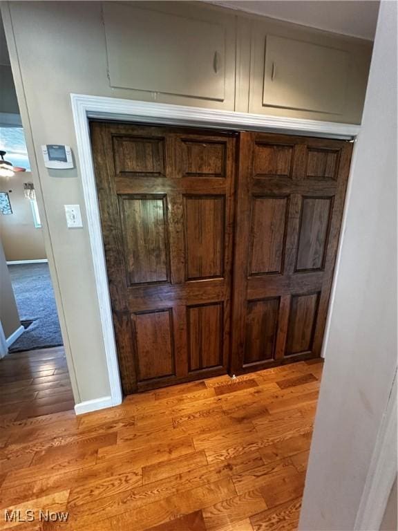 54431 Maple Ln, Martins Ferry, OH 43935 - entrance foyer with light wood-type flooring and baseboards