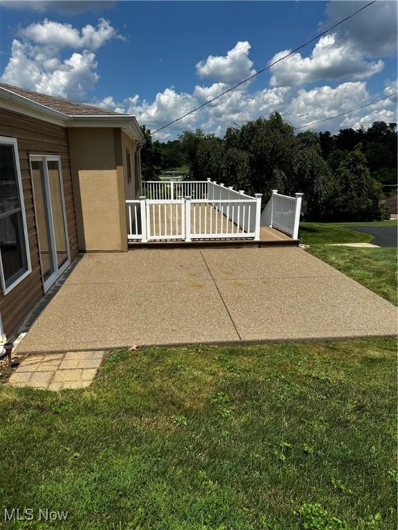 54431 Maple Ln, Martins Ferry, OH 43935 - view of patio featuring a deck