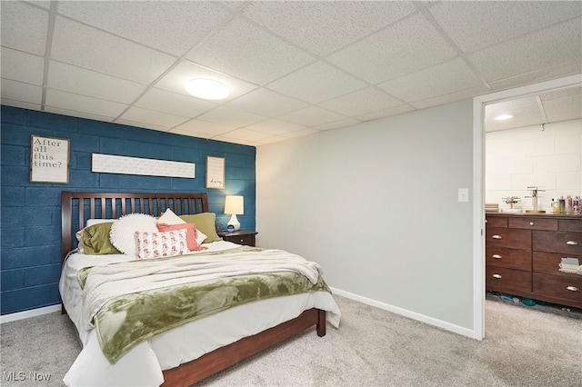 661 Wynne Dr, Coventry, OH 44319 - bedroom featuring a drop ceiling and carpet