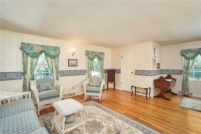 11715 Dunham Rd, Sagamore Hills, OH 44067 - living area with a wainscoted wall and wood finished floors