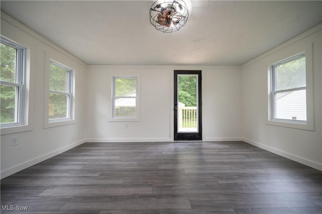 2364 Earl, Niles, OH 44446 - empty room featuring dark wood-style floors and crown molding