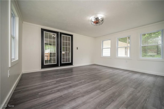 2364 Earl, Niles, OH 44446 - unfurnished room featuring french doors and dark wood-type flooring