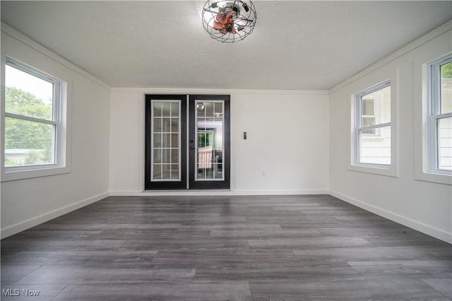 2364 Earl, Niles, OH 44446 - empty room featuring healthy amount of natural light, dark wood-style floors, and french doors