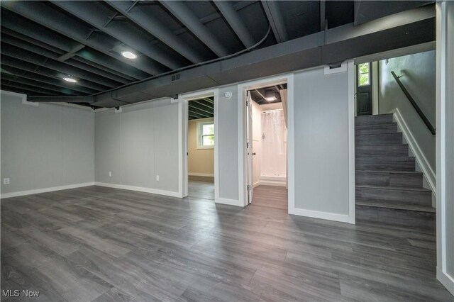 2364 Earl, Niles, OH 44446 - basement featuring wood finished floors and stairs