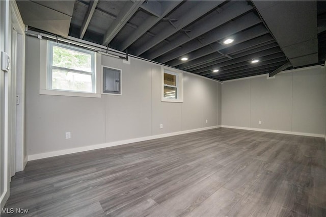 2364 Earl, Niles, OH 44446 - basement with wood finished floors and electric panel