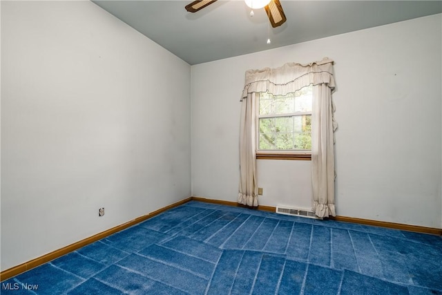 399 Abbyshire Rd, Akron, OH 44319 - spare room with a ceiling fan and carpet floors