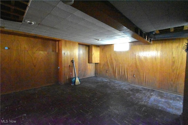 14514 Krems Ave, Maple Heights, OH 44137 - below grade area with wooden walls